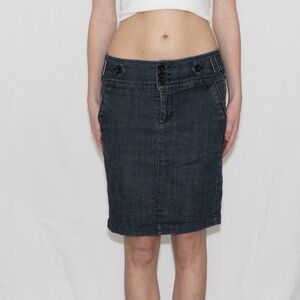 Y2k low rise denim pencil skirt built in belt size medium one 5 one